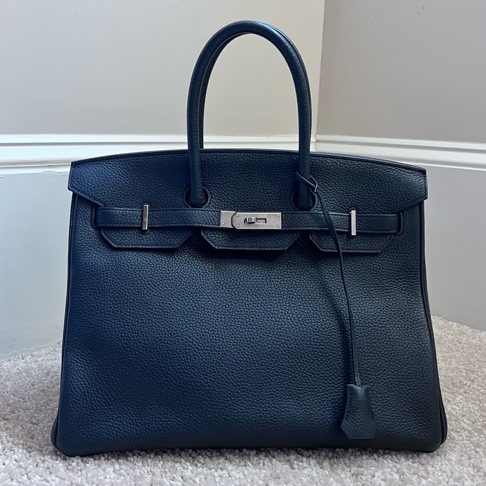 Hermes Birkin 35 Togo Blue Nuit MINT